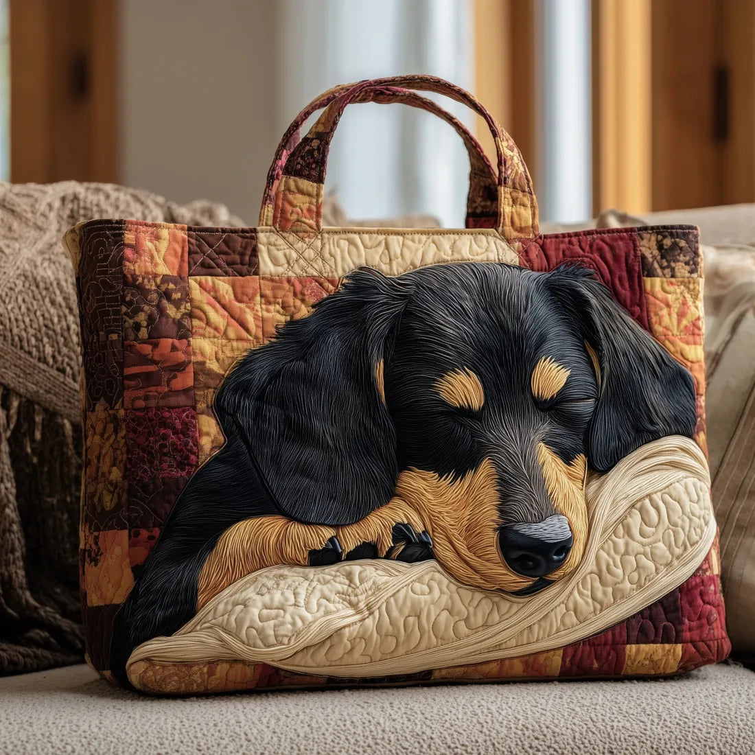 Sac en forme de teckel fait main