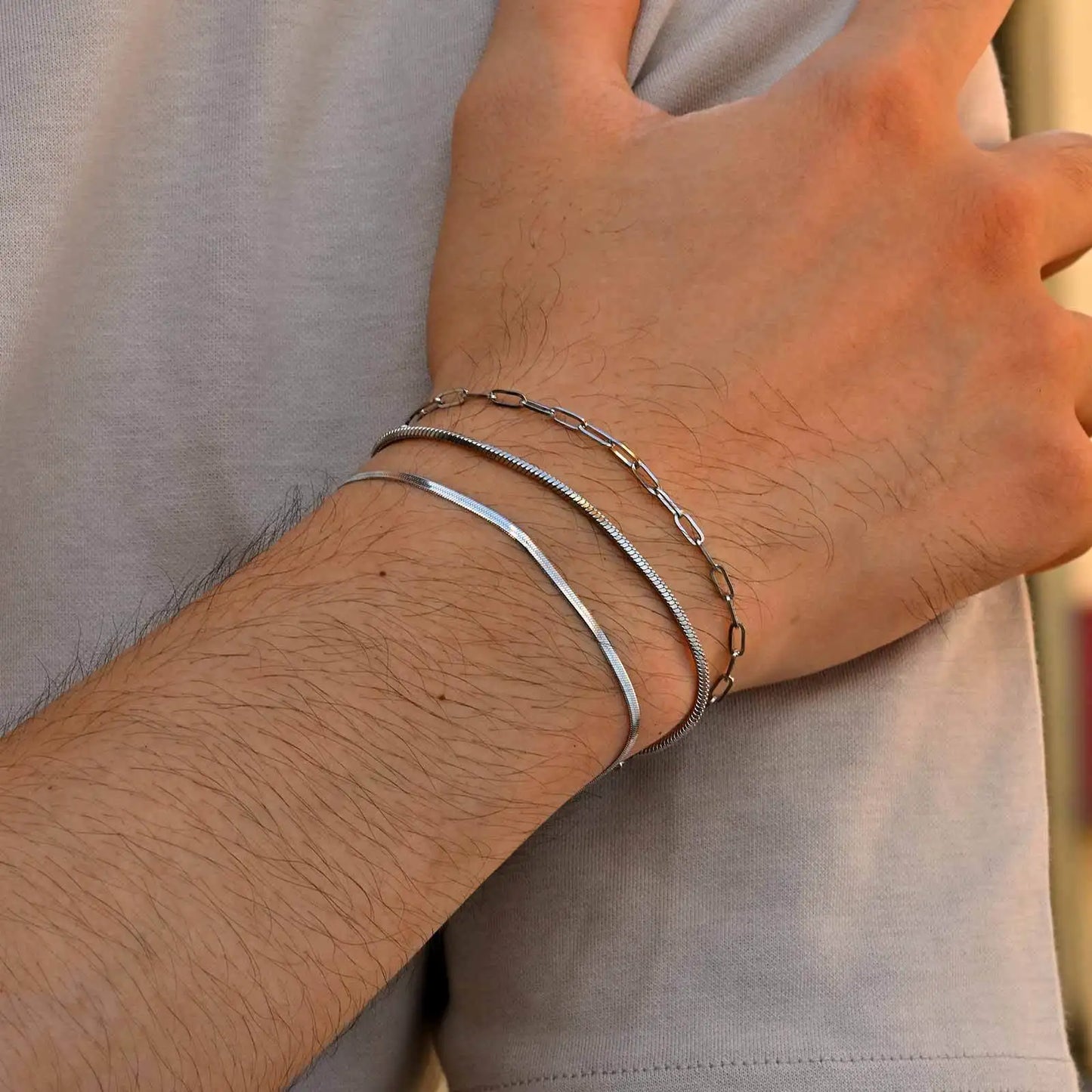 Pulsera Hombre Cadena Fina