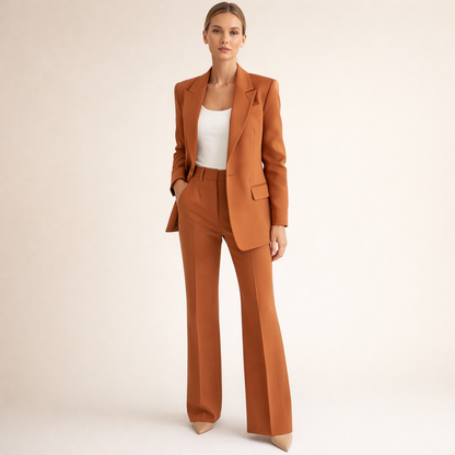 Vanessa | Ensemble élégant de costume avec pantalons évasés