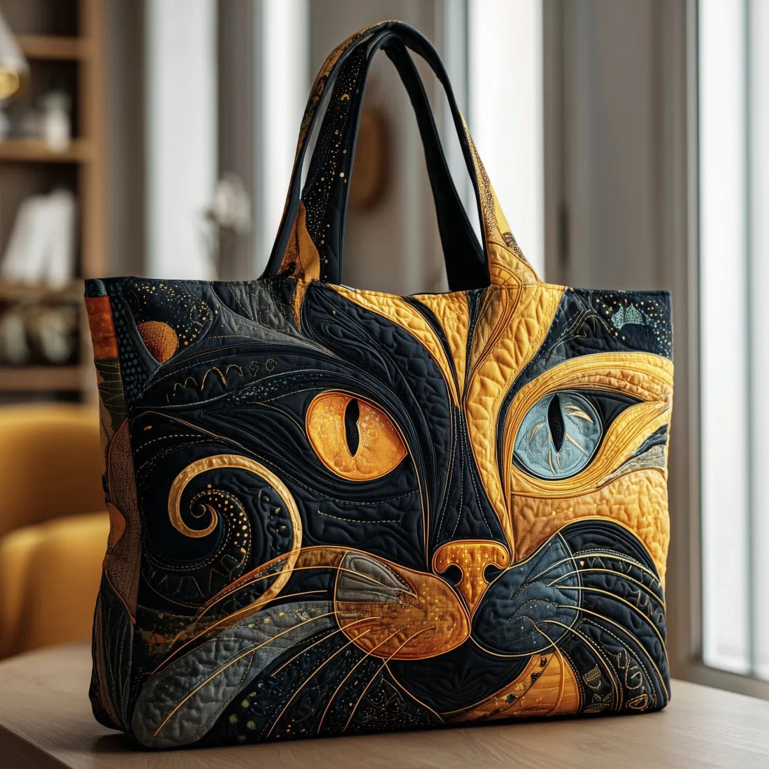 Sac artisanal «Chat mystique»