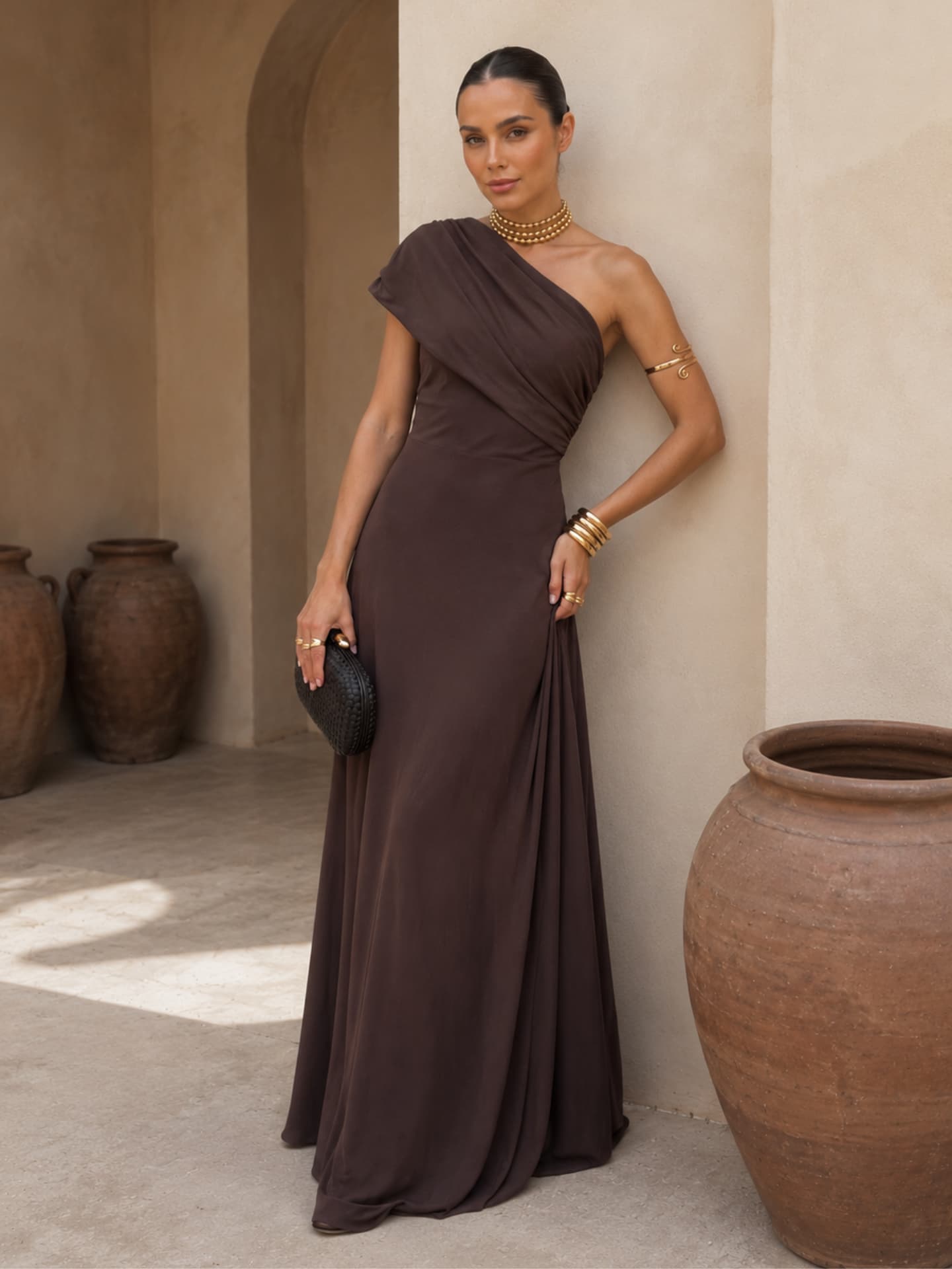 Robe Toledo de couleur marron