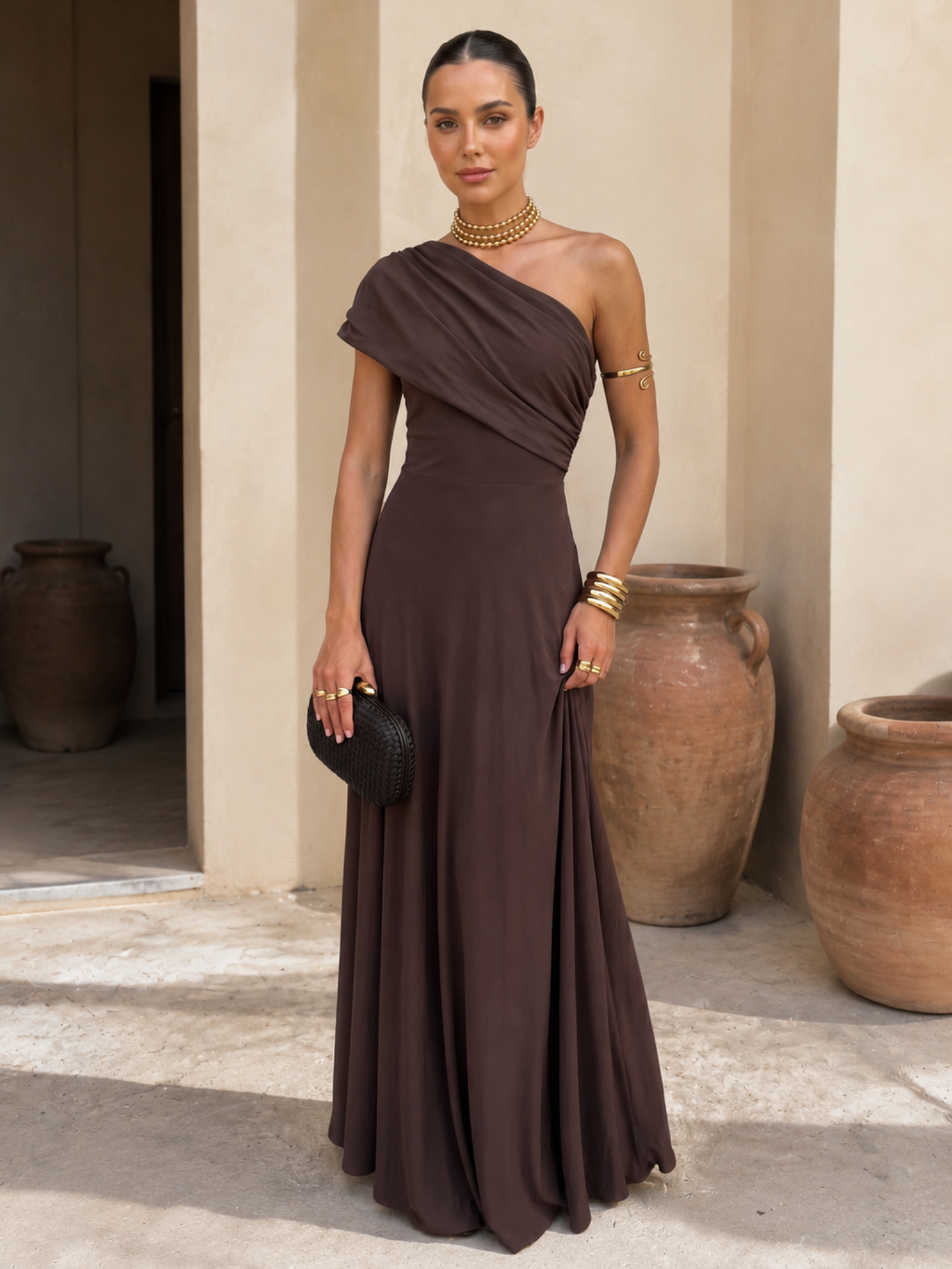 Robe Toledo de couleur marron