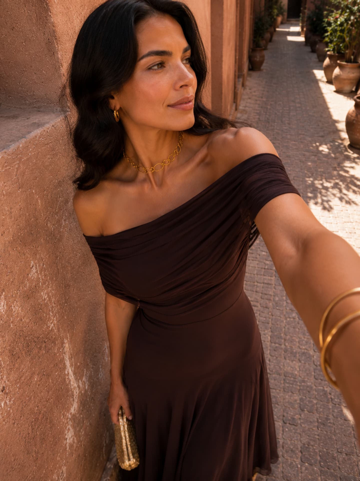 Robe Toledo de couleur marron