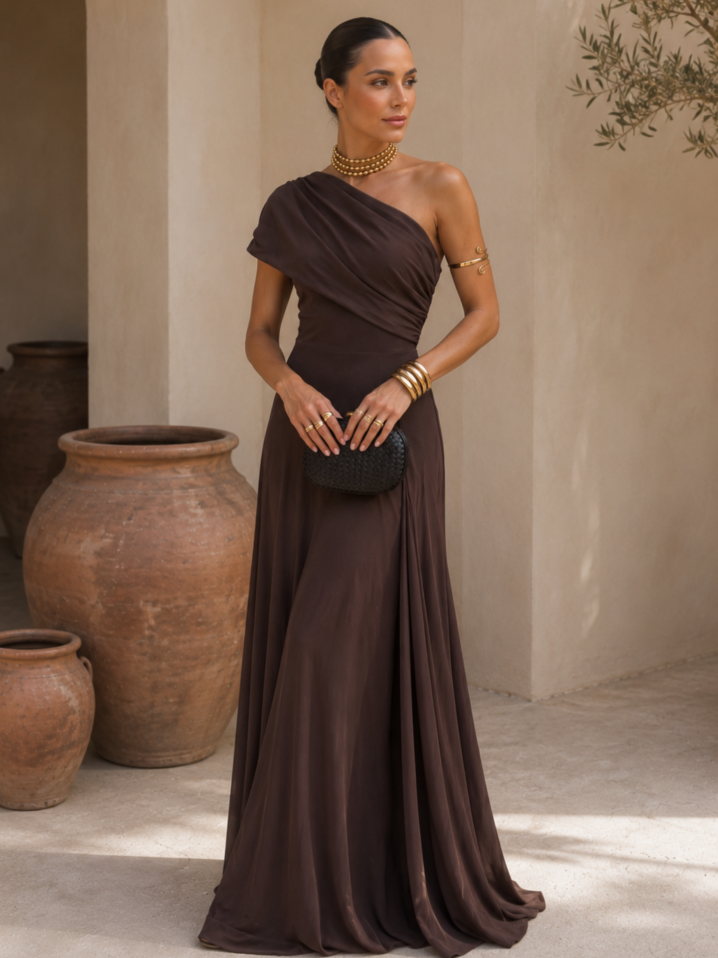 Robe Toledo de couleur marron