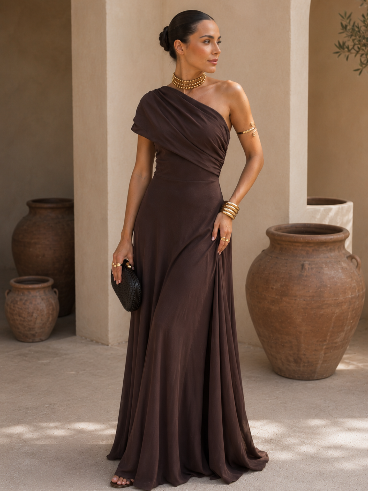 Robe Toledo de couleur marron