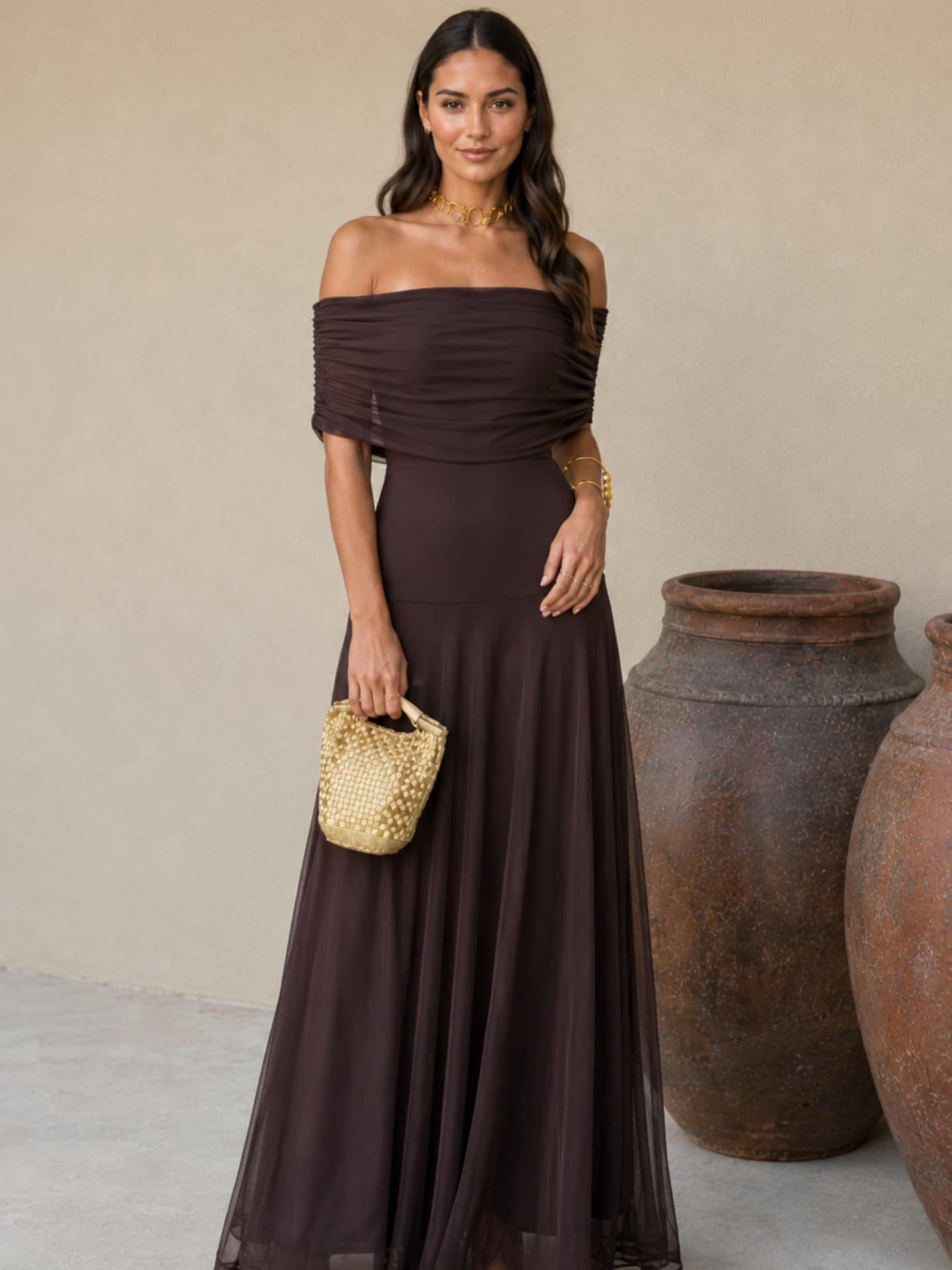Robe Toledo de couleur marron