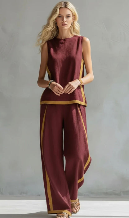 Leila | Ensemble élégant en coton et lin