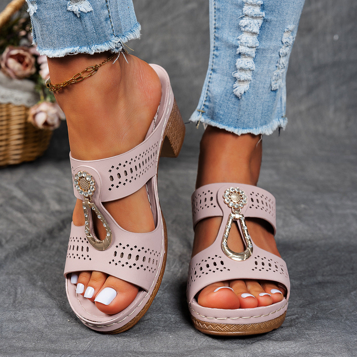 Isabella™ | Sandales orthopédiques confortables à talons hauts