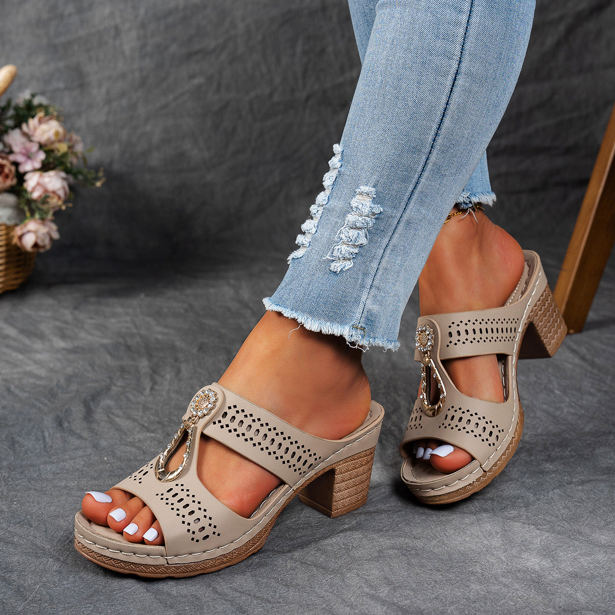 Isabella™ | Sandales orthopédiques confortables à talons hauts