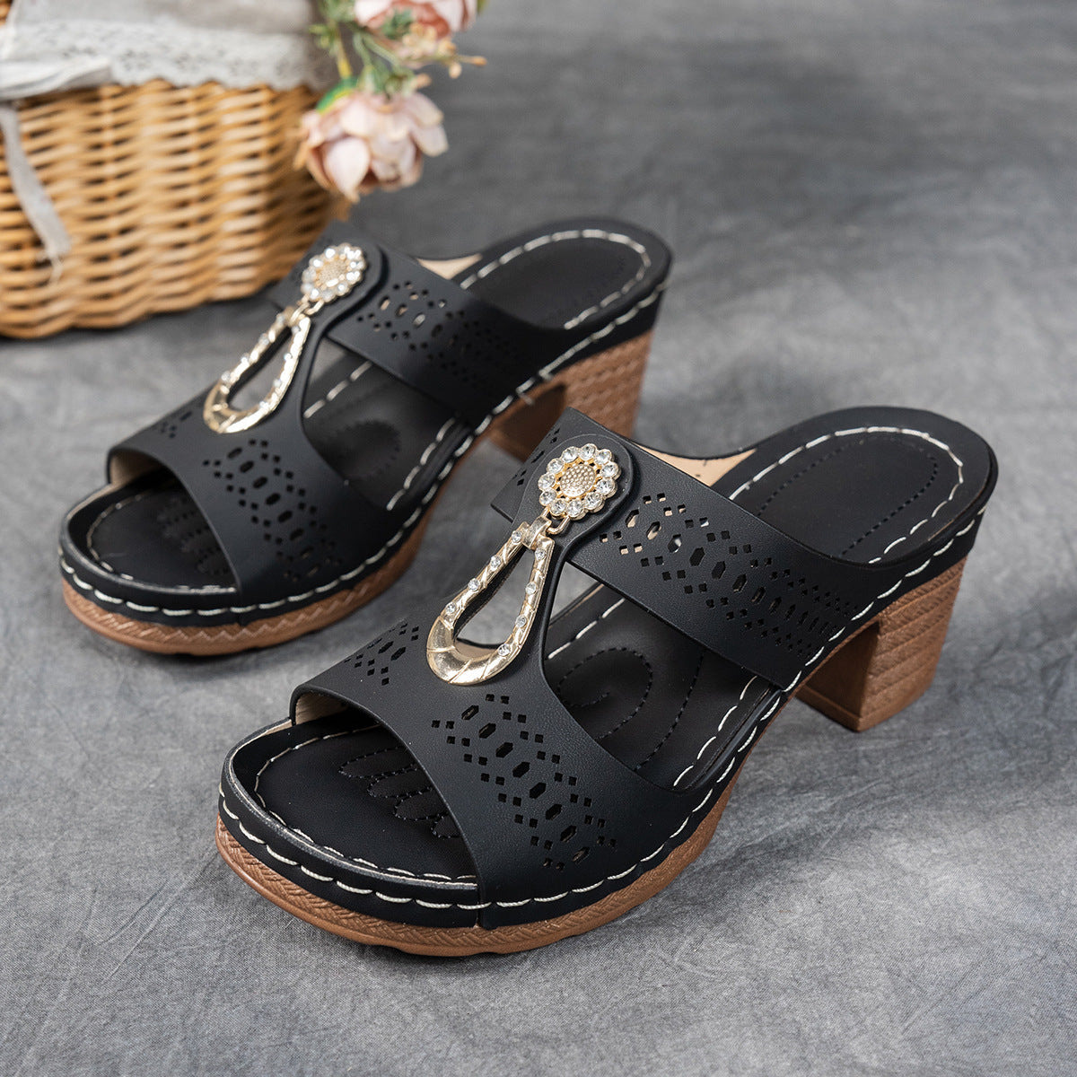 Isabella™ | Sandales orthopédiques confortables à talons hauts
