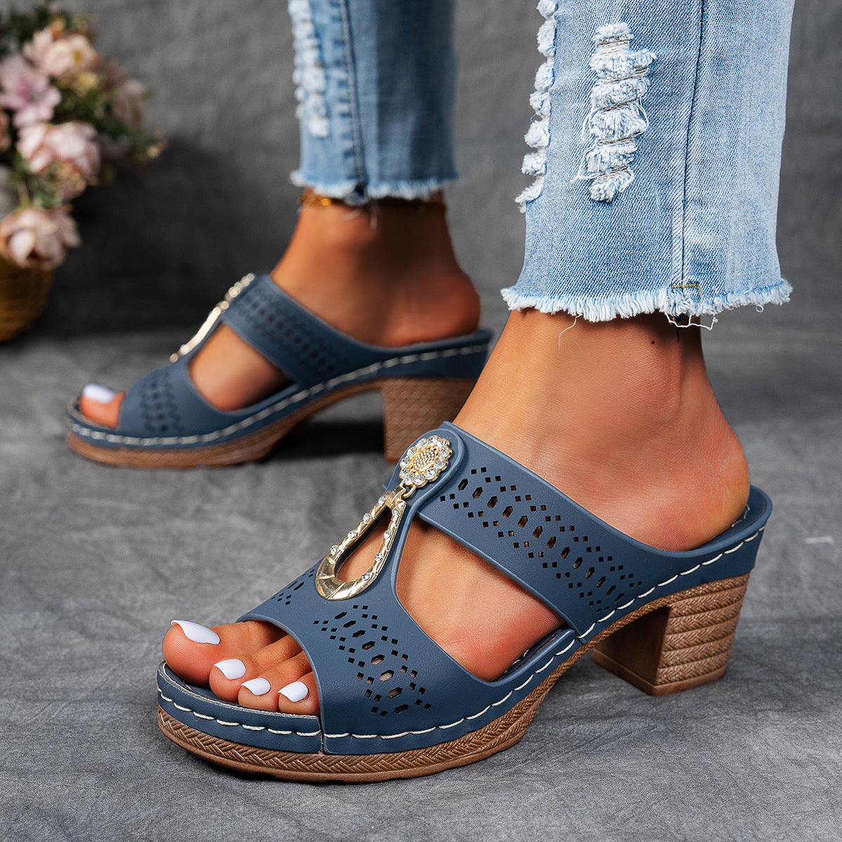Isabella™ | Sandales orthopédiques confortables à talons hauts