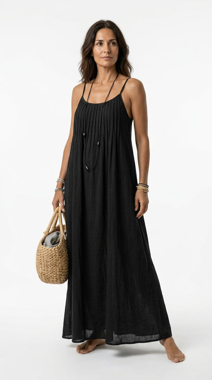 Robe longue ouverte dans le dos