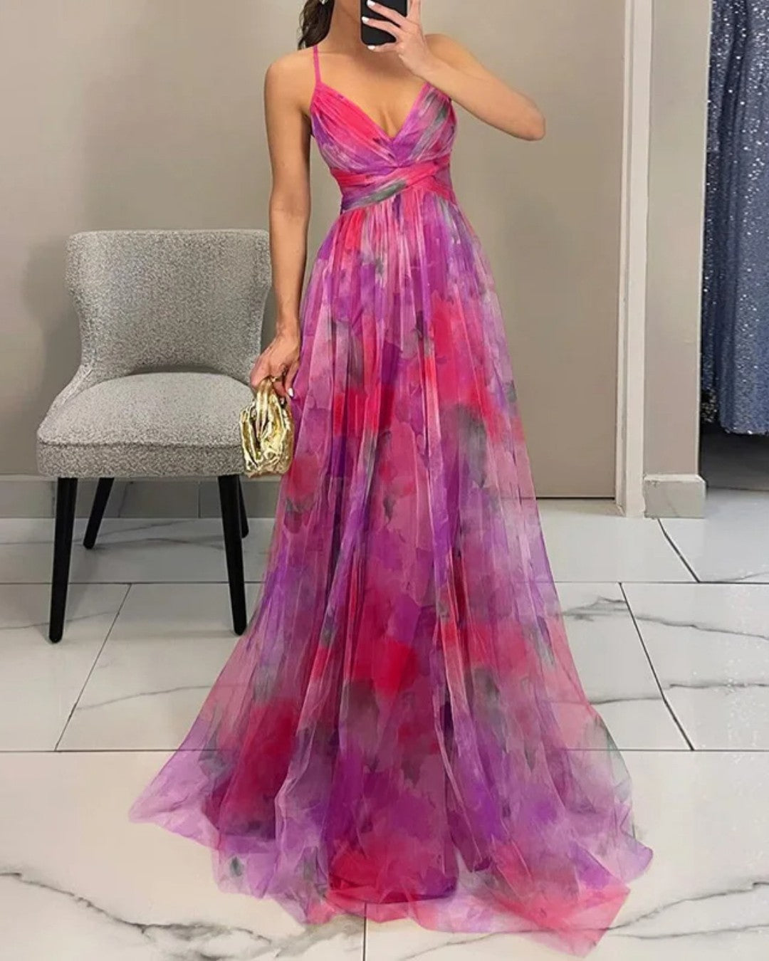 Robe longue Élégance florale ÉDITION LIMITÉE !