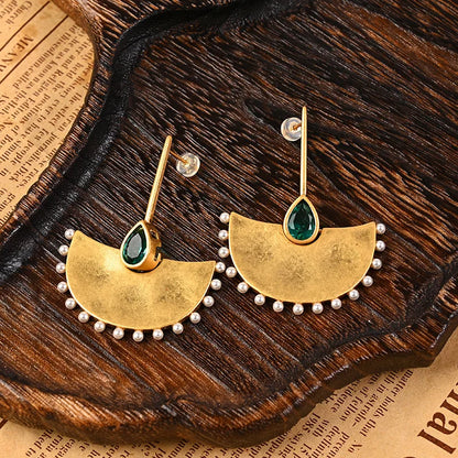 Pendientes Perla Barroca Dorados