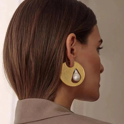 Pendientes Perla Barroca Dorados