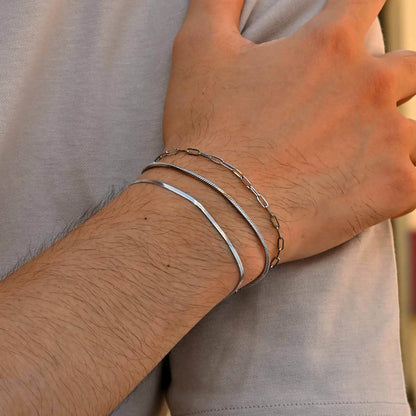 Pulsera Hombre Cadena Fina