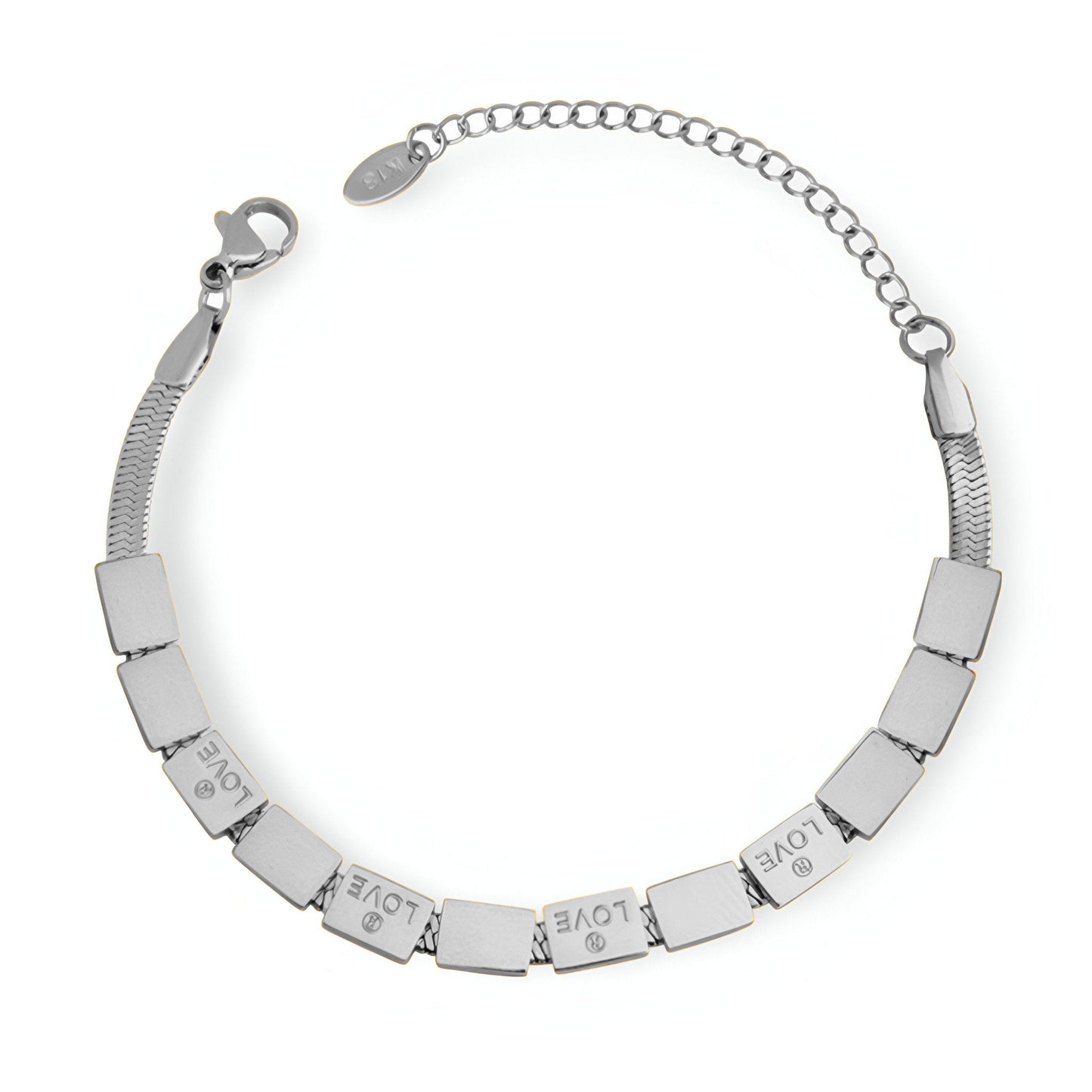 Pulsera Loïs “Love” de titanio chapada en oro de 18 quilates